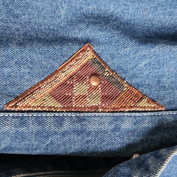 Vintage Designs Limited Southwestern Denim Jacket Oversized‎ - Picture 8 of 13